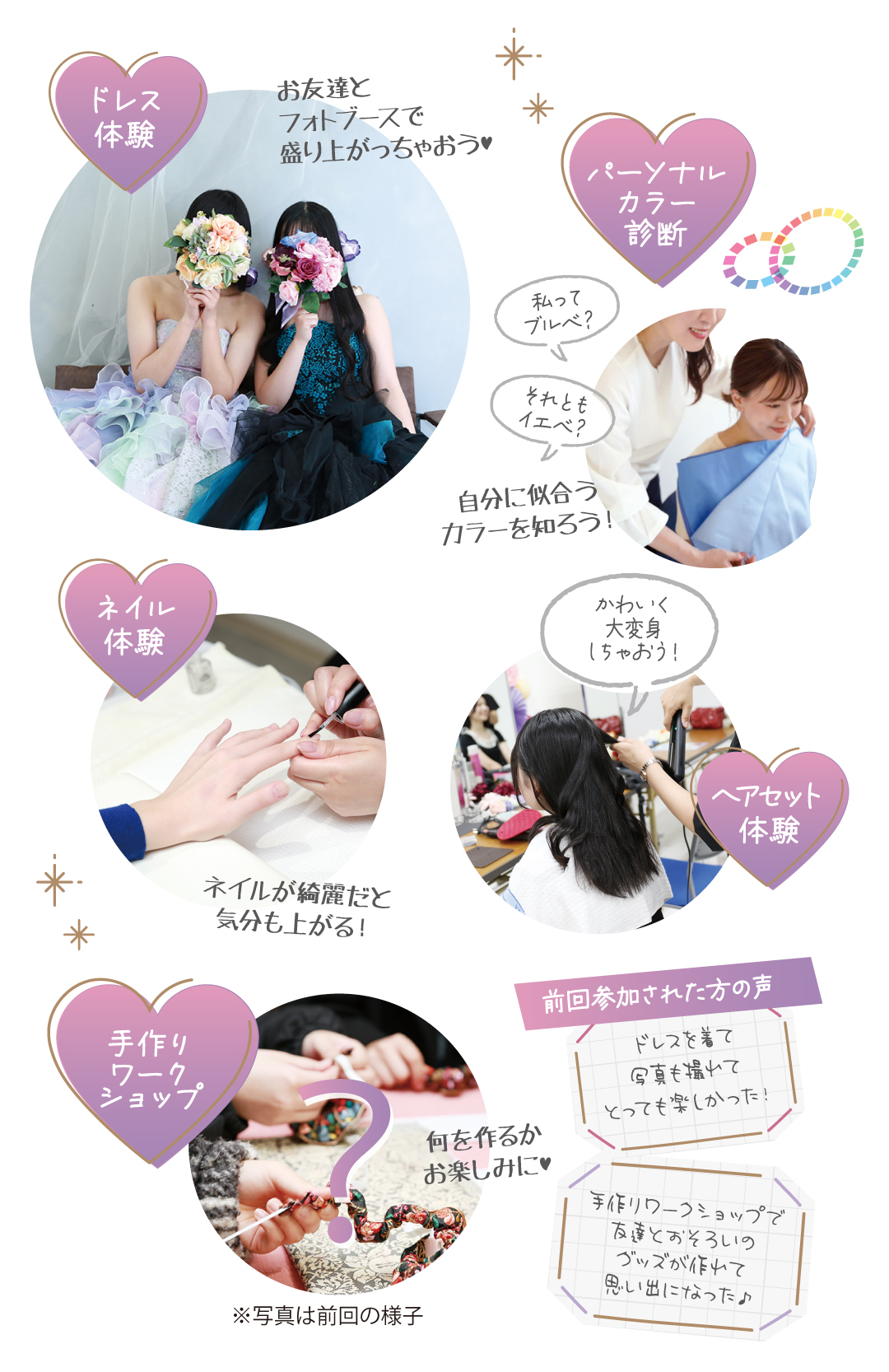 ガールズフェスタ体験内容